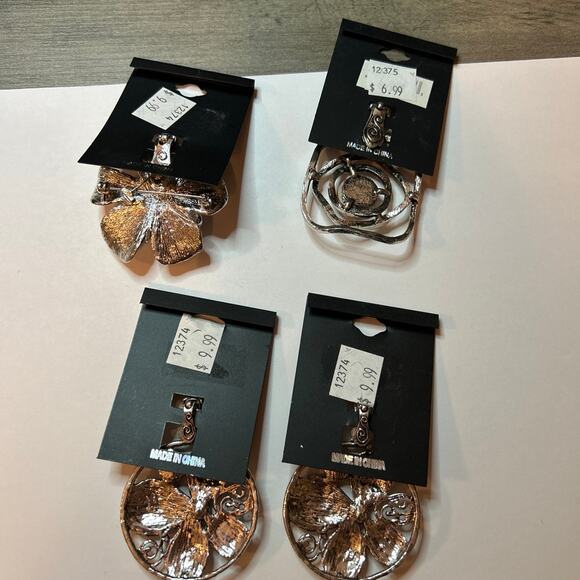 Clip-On Large Pendants lot of 4 new on Card  #C300 necklaces jewelry making - Picture 6 of 6